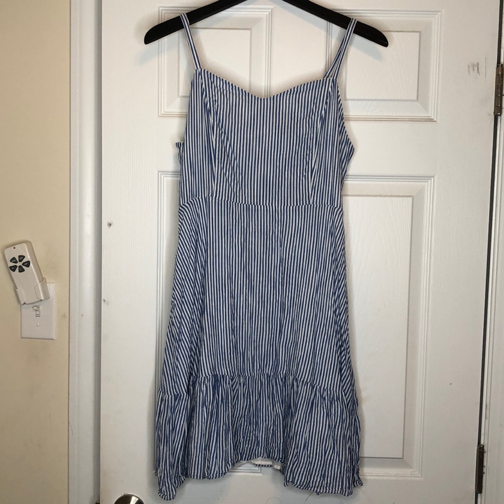 Blue & White Striped Sundress